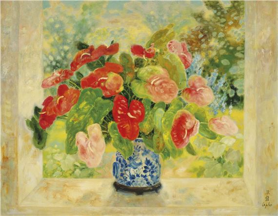 Les Anthuriums (Anthuriums) by Lê Phổ, 1975