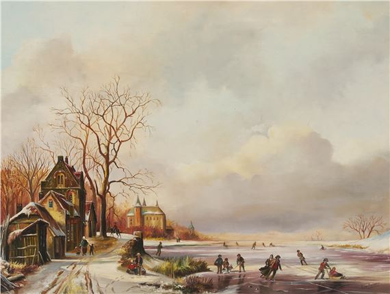 Dutch Winter Skating by Johan Haanstra