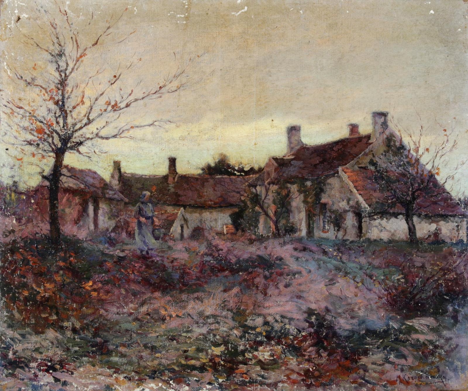 Artwork by Michel Korochansky, Lively farm, Made of Oil on canvas