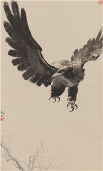 Eagle in flight (after Xu Beihong) - Xu Beihong