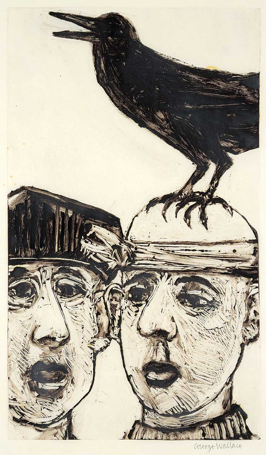 Artwork by George Wallace, Sooth Sayer II, Made of monoprint on paper