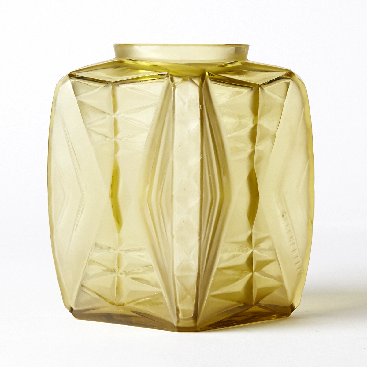 André Hunebelle French Deco Art Glass Vase MutualArt