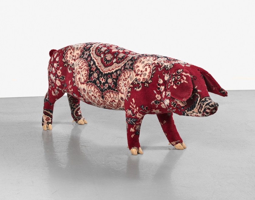 Artwork by Wim Delvoye, CLAUDE, Made of Persian carpet on polyester mould