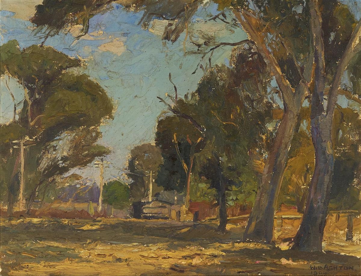 John William Ashton Landscape (1909) MutualArt