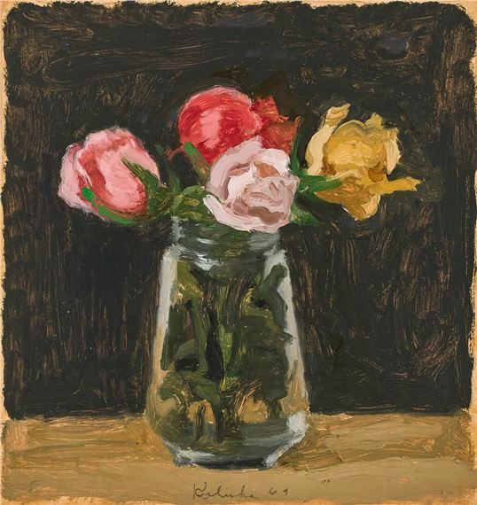 Roses in a Glass Jar by Robert Kulicke, 1969