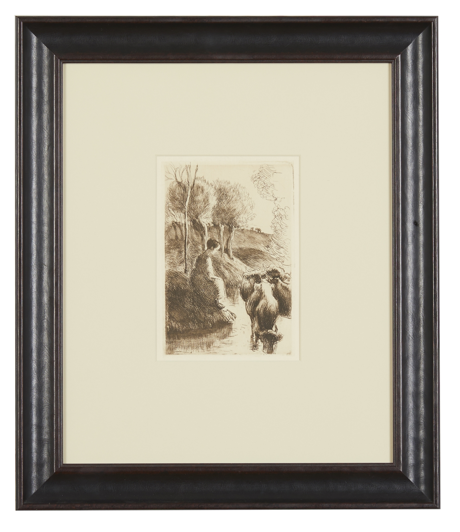 Camille Pissarro | Vachère au Bord de L'eau (1890) | MutualArt