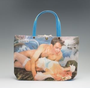 Artwork by Jeff Koons, Made in Heaven, Made of screenprint in colours on tote bag