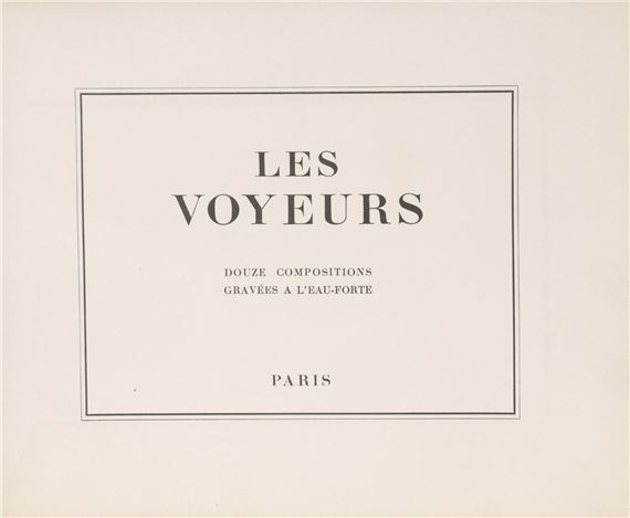 André Collot | Twelve works: The voyeurs (1930) | MutualArt