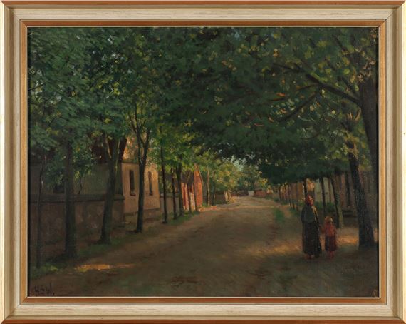 Sonnendurchflutete Allee - Heinrich Ferdinand Werner