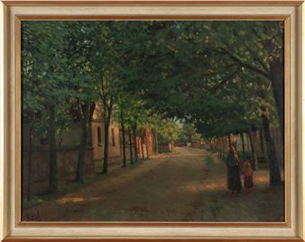 Sonnendurchflutete Allee - Heinrich Ferdinand Werner