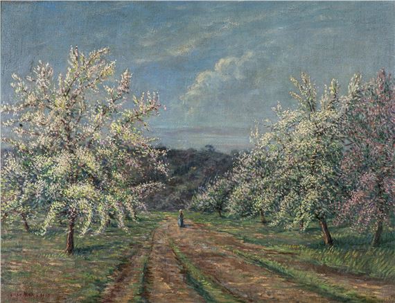 POMMIERS EN FLEURS A NEUVILLE SUR OISE by Léon Giran-Max, 1908