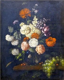 Still life of flowers - R. Whaite