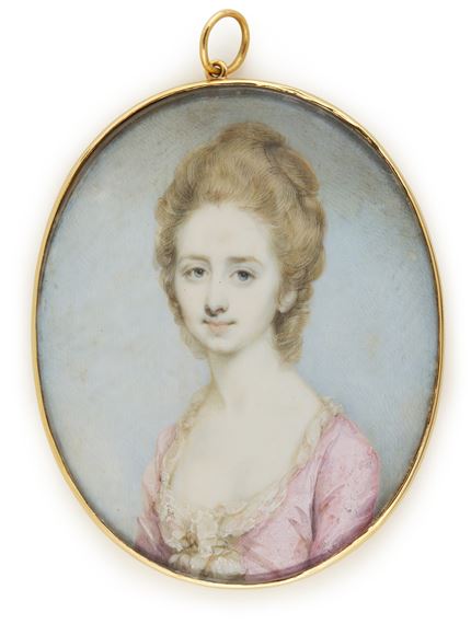 Portrait of a lady, called Lady Dorothy Frankland by Jeremiah Meyer, circa 1775