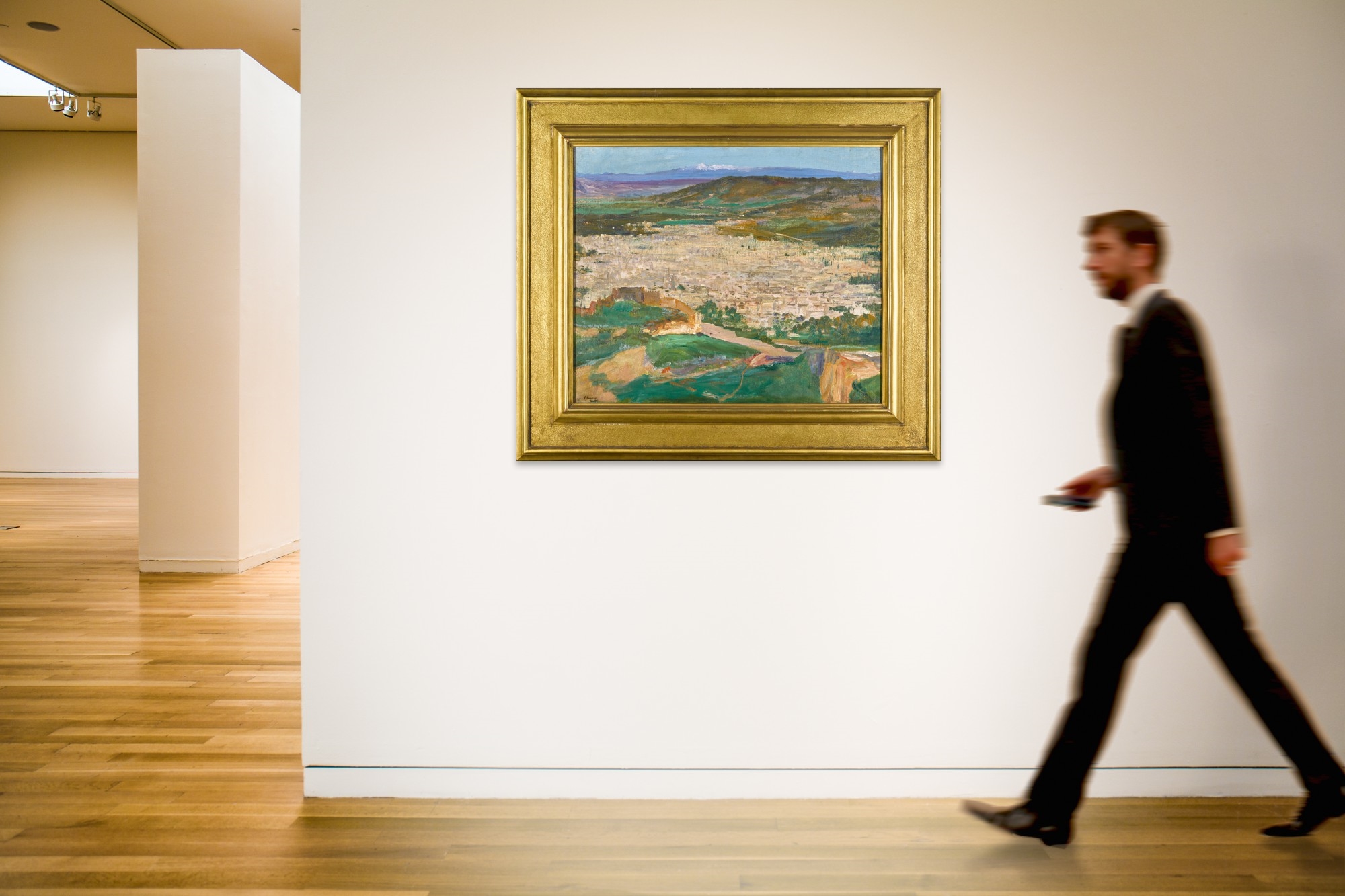 Artwork by John Lavery, A View of Fez, Made of oil on board