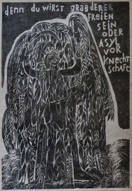 Epitaph für Allende by HAP  Grieshaber, 1973