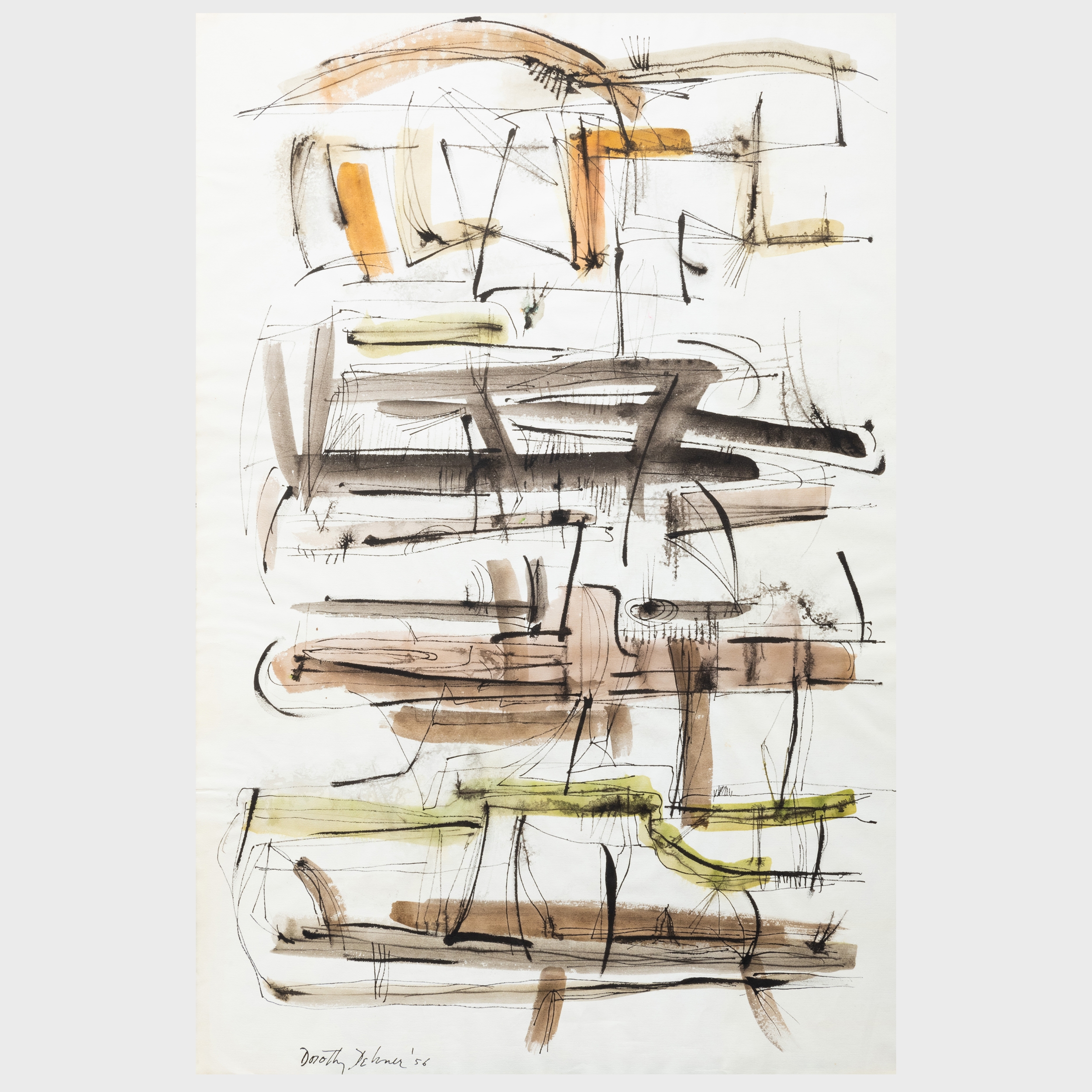 Artwork by Dorothy Dehner, Untitled, Made of Ink and wash on paper