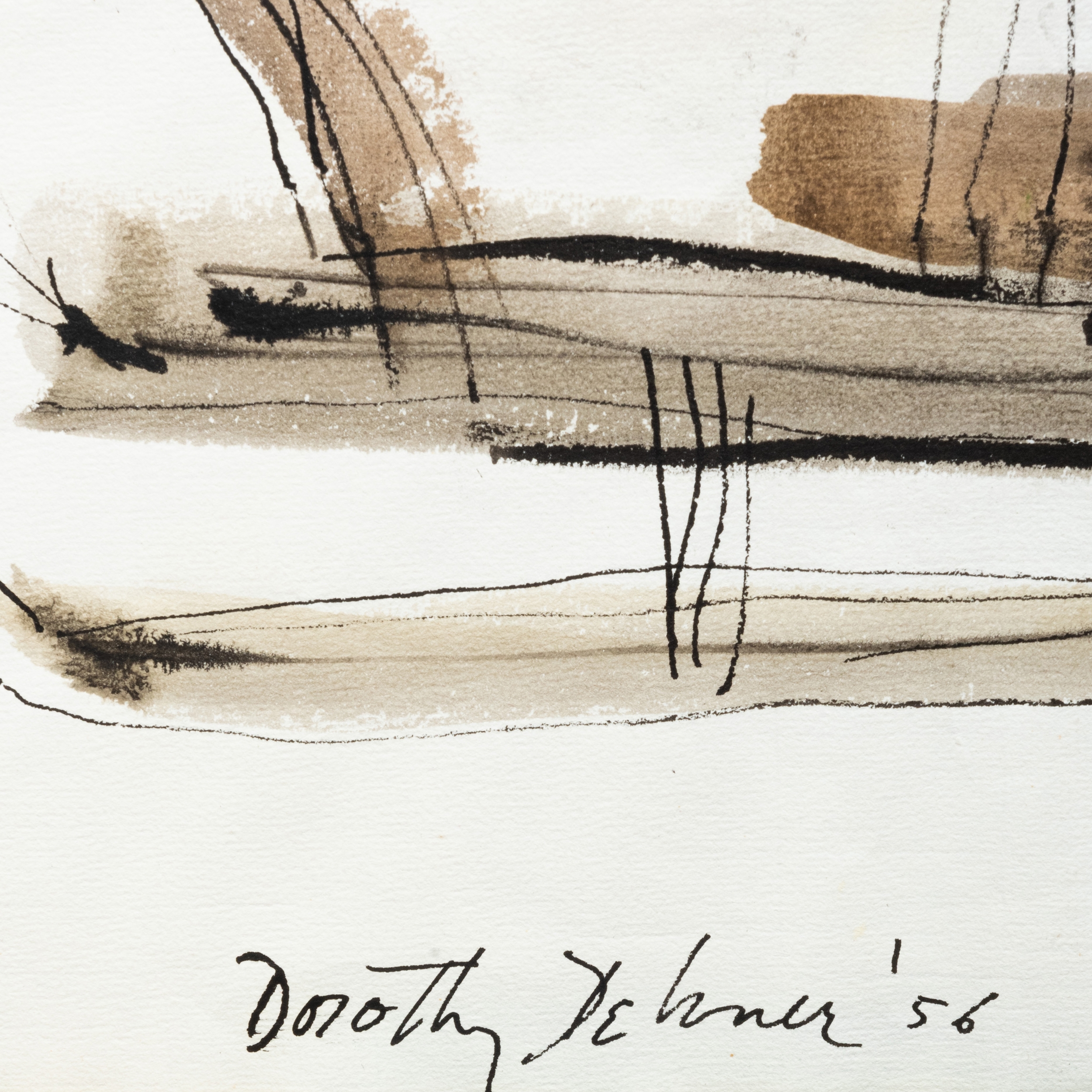 Artwork by Dorothy Dehner, Untitled, Made of Ink and wash on paper