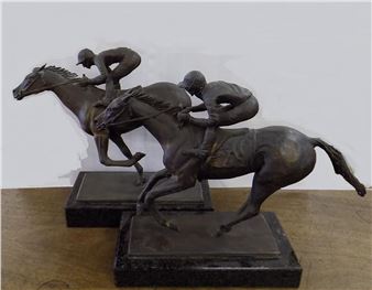 Two Works: Racehorse with Jockey up "In Full Flight" - Eric Symes