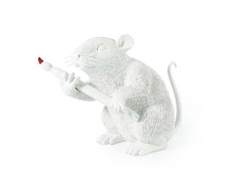 Banksy | Love Rat (White, Black, Red) (2020) | MutualArt