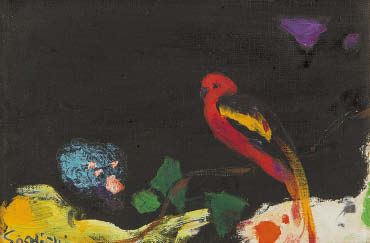 Flowers and bird by Soshichi Takama