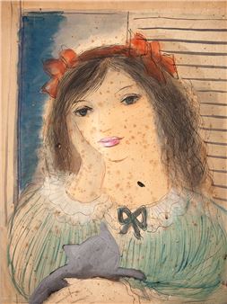 Menina com Gato - Noemia Mourão