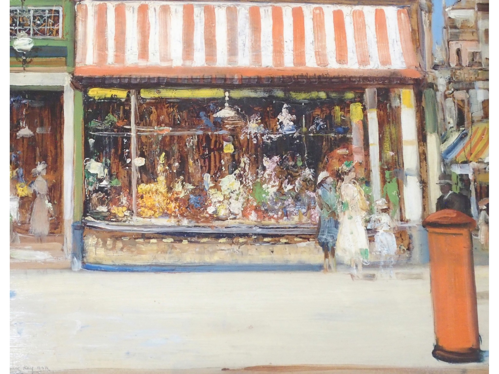 Artwork by James Kay, THE FLORISTS, Made of Oil on board