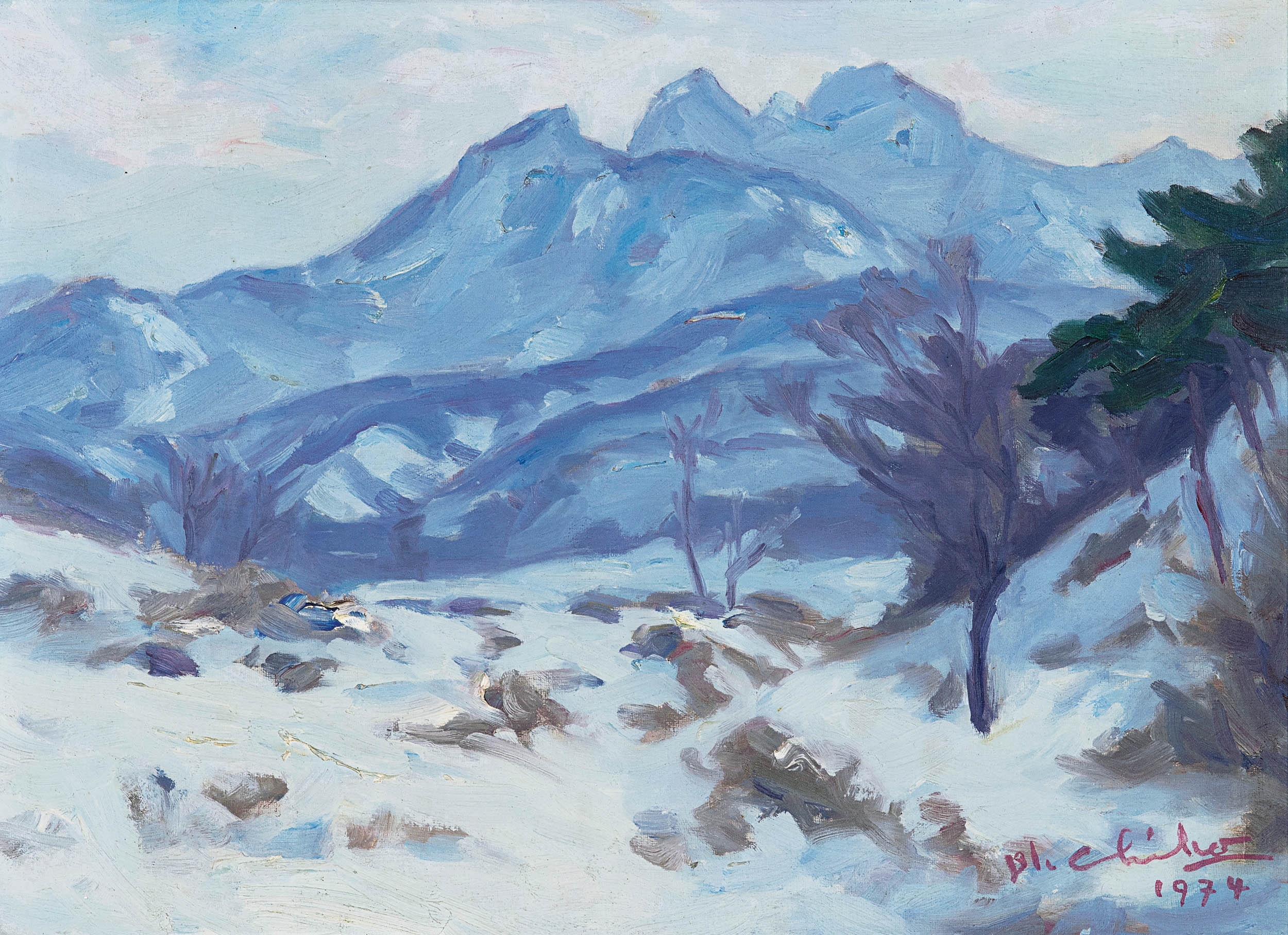 Artwork by Oh Chi-Ho, Winter Landscape, Made of oil on canvas