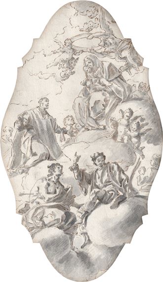 Die Madonna erscheint dem hl. Dominikus