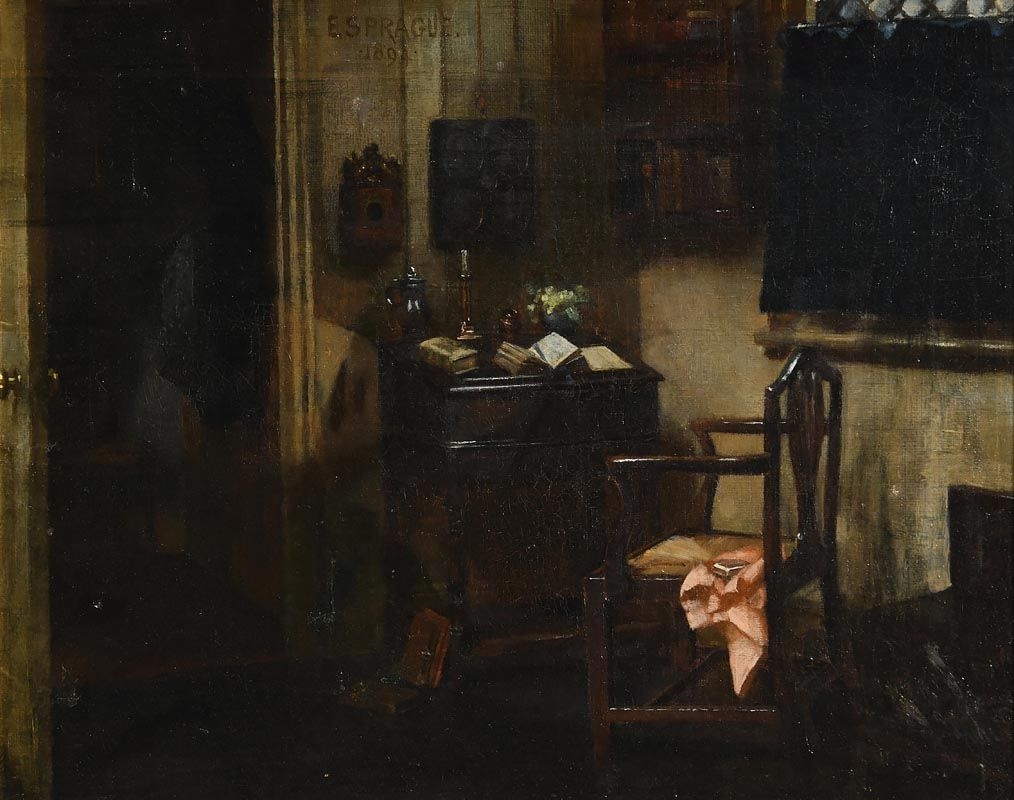 Artwork by Edith Sprague, An Interior Scene, Made of oil on canvas