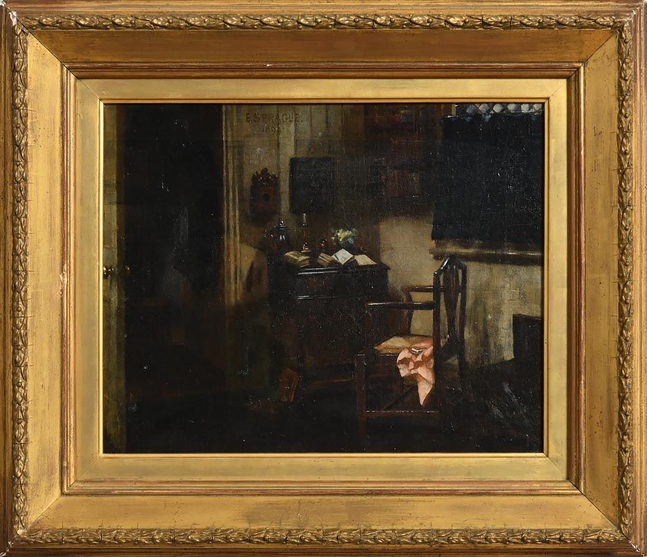 Artwork by Edith Sprague, An Interior Scene, Made of oil on canvas