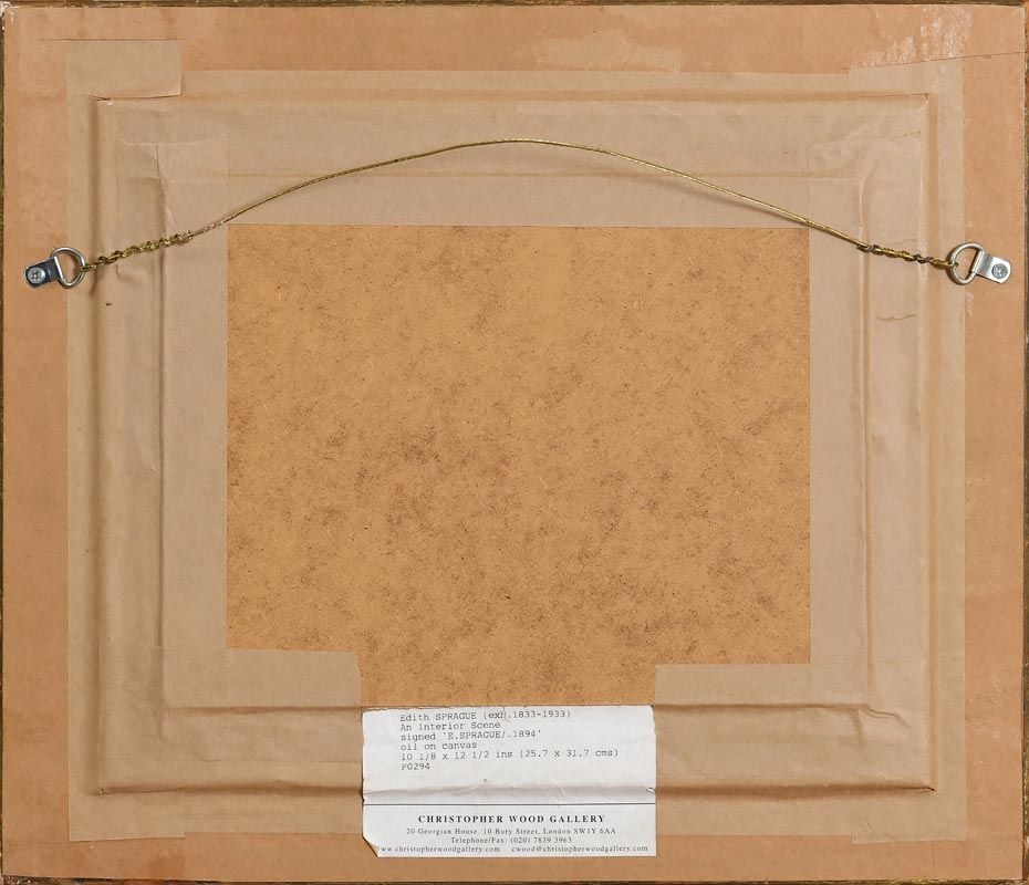 Artwork by Edith Sprague, An Interior Scene, Made of oil on canvas