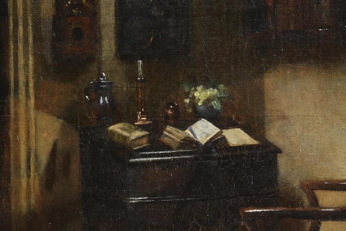 Artwork by Edith Sprague, An Interior Scene, Made of oil on canvas