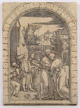 Joachim und Anna unter der Goldenen Pforte by Albrecht Dürer, um 1504