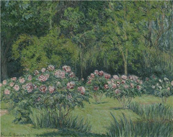 Le jardin à Giverny by Blanche Hoschedé Monet, 1927, Painted in 1927