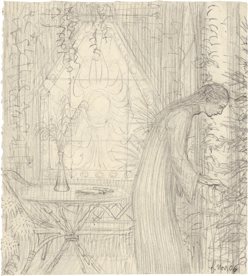 Hugo Höppener | Auf der Veranda (1906) | MutualArt