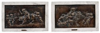 Two works: putto reliefs - Alfred Borrel
