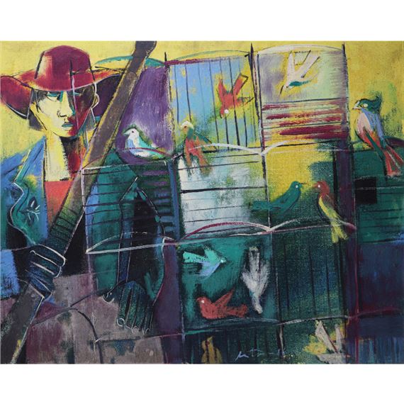 Bird Vendor by Angelito Antonio, 1986