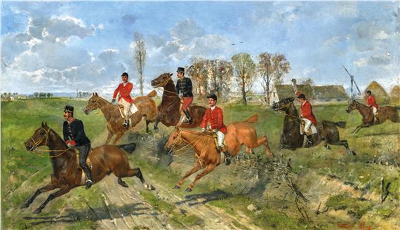 Fuchsjagd by Lajos Kubanyi, 1890