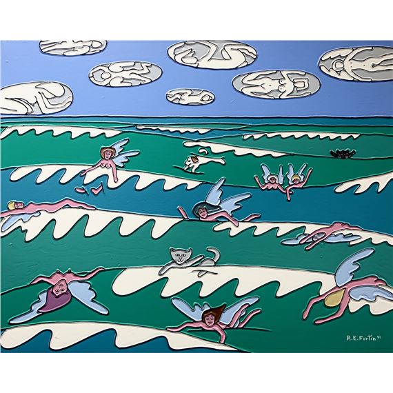 LA VIE DE PARTOUT by Robert-Emile Fortin, DATED 1991