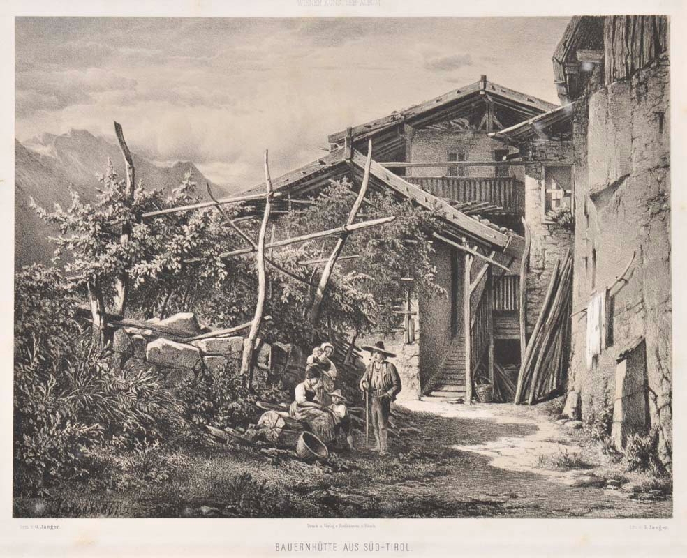 Artwork by Gustav Jäger, MASO IN ALTO ADIGE, Made of Lithograph