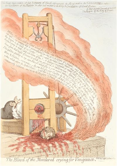 The Blood of the Murdered Crying for Vengeance (BM 8304) by James Gillray, 1793