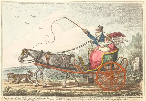 James Gillray | A Cockney and his Wife Going to Wycombe; A Barbers-Shop ...