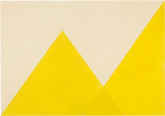 Faltung in Gelb und Weiß by Hermann Glöckner, 1977