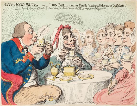 Anti-saccharrites, -or- John Bull and his Family leaving off the use of Sugar (BM 8074)