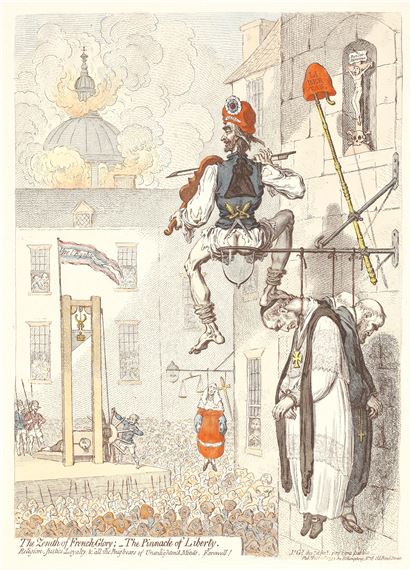 The Zenith of French Glory; – The Pinnacle of Liberty (BM 8300) by James Gillray, 1793