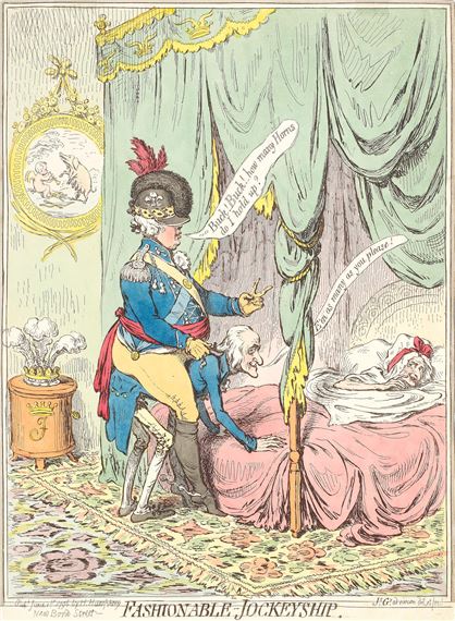 Fashionable-Jockeyship (BM 8811) by James Gillray, 1796