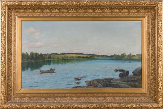 "Wid Leppävirta ström" by Arvid Liljelund, 1897