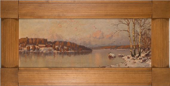 Winter landscape from the coast by Eugen Taube, 1912