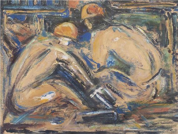 STREET WORKERS, CALGARY by Clifford Foard Robinson, 1961