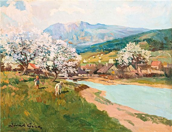 Tavaszi táj by Géza Zorad